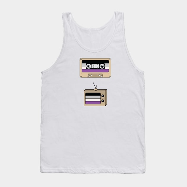 Discreet Pride Asexual Flag Tank Top by ColoredRatioDesign